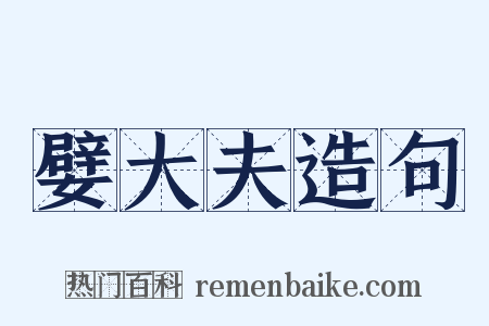 嬖大夫造句是什么意思的图片